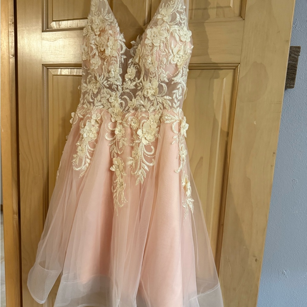 Elegant Pink Lace Dress